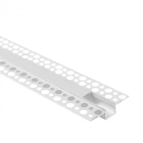  LED alumínium profil gipszkartonokhoz REGIPS süllyesztett, fehér, 1m matt borítással LED szalagokhoz + végzárókkal GP Ecolight sorozat