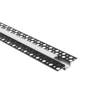   LED alumínium profil gipszkartonhoz REGIPS süllyesztett fekete 1m matt borítással LED szalagokhoz + végzárókkal GP Ecolight sorozat