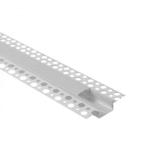  LED alumínium profil gipszkartonhoz REGIPS széles süllyesztett fehér 1m matt borítással LED szalagokhoz + végzárókkal GPS Ecolight sorozat