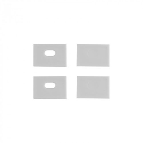 LED alumínium profil gipszkartonhoz REGIPS széles süllyesztett fehér 2m matt borítással LED szalagokhoz + végzárókkal GPS Ecolight sorozat