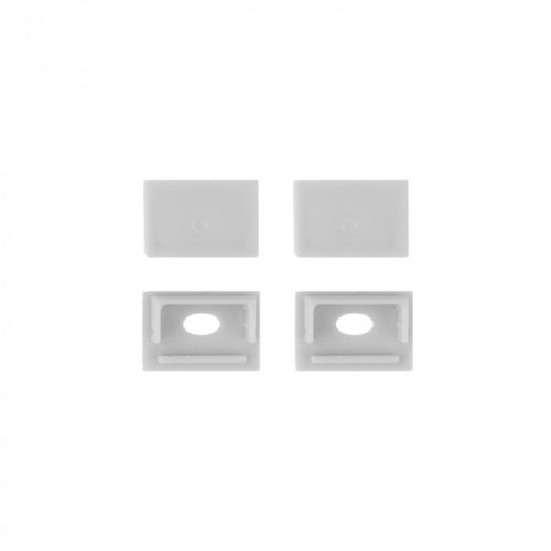 REGIPS alumínium LED profil gipszkartonhoz, széles, csempe alá helyezhető, fehér, 2 m, matt borítással, LED szalagokhoz + végzárókkal, GNS Ecolight sorozat