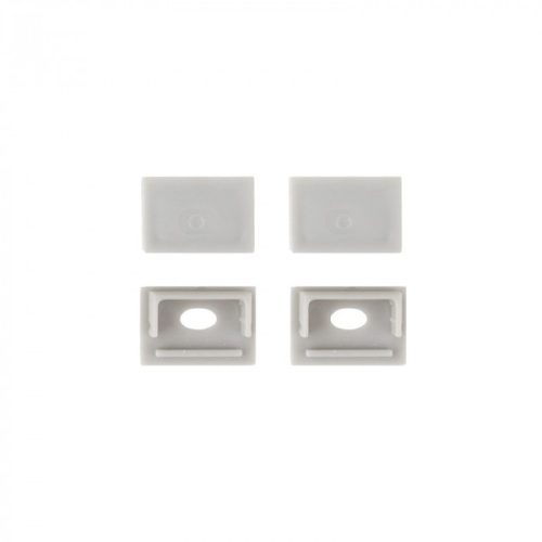 LED alumínium profil gipszkartonhoz REGIPS széles csempéhez való alátét fehér 2m átlátszó borítással LED szalagokhoz + végzárókkal GNS Ecolight sorozat