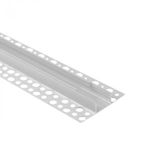   LED alumínium profil gipszkartonhoz REGIPS széles csempéhez való alátét fehér 1m átlátszó borítással LED szalagokhoz + végzárókkal GNS Ecolight sorozat