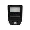 Napelemes ipari LED utcai lámpatest 50W 800lm 4000K semleges fehér téglalap alakú fekete IP65 mozgás- és alkonyérzékelővel Ecolight