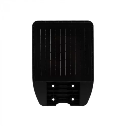 Napelemes ipari LED utcai lámpatest 50W 800lm 4000K semleges fehér téglalap alakú fekete IP65 mozgás- és alkonyérzékelővel Ecolight