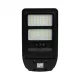 Napelemes ipari LED utcai lámpatest 100W 1400lm 4000K semleges fehér téglalap alakú fekete-szürke IP65 mozgás- és alkonyérzékelővel Ecolight