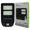 Napelemes ipari LED utcai lámpatest 100W 1400lm 4000K semleges fehér téglalap alakú fekete-szürke IP65 mozgás- és alkonyérzékelővel Ecolight