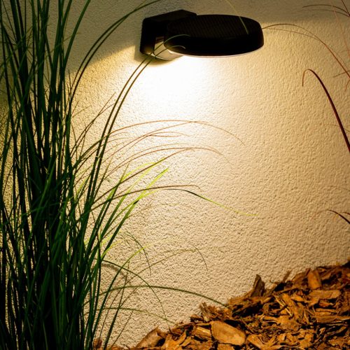 Kerti fali lámpa emelő LED napelemes lámpatest mozgás- és szürkületérzékelővel 4000K IP65