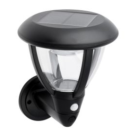   Napelemes kerti fali lámpa emelő LED fali lámpatest mozgás- és szürkületérzékelővel 4000K IP44