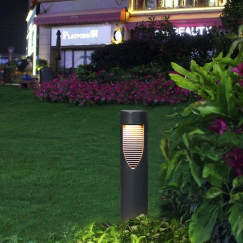 LED-es napelemes kerti lámpa szegecses állóoszlop 45cm 4000K IP64 alkony érzékelővel