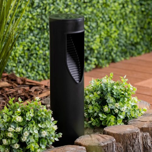 LED-es napelemes kerti lámpa szegecses állóoszlop 45cm 4000K IP64 alkony érzékelővel