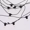 Napelemes kerti LED fényfüzér 500lm 2700K meleg fehér 10 E27 fekete IP44 alkonyérzékelővel Ecolight