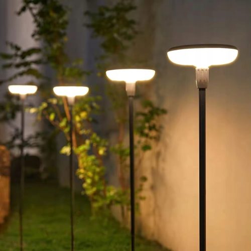 LED-es napelemes kerti lámpa szegecses állóoszlop 78cm 4000K IP64 alkony érzékelővel