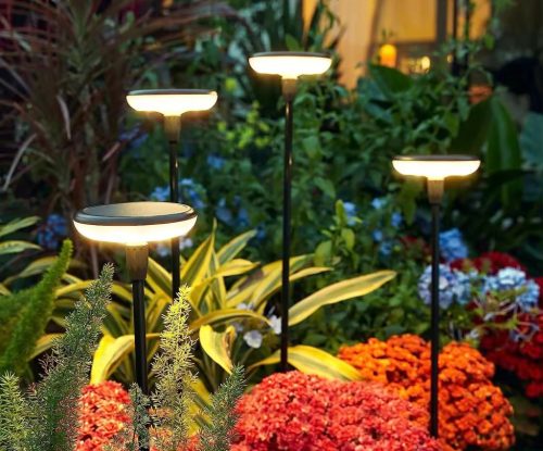 LED-es napelemes kerti lámpa szegecses állóoszlop 78cm 4000K IP64 alkony érzékelővel