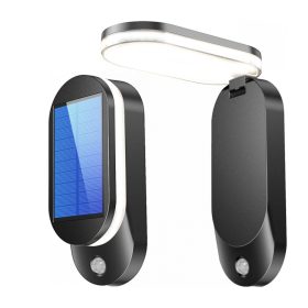   LED napelemes kerti lámpa homlokzati lámpatest mozgás- és szürkületérzékelő 4000K IP65