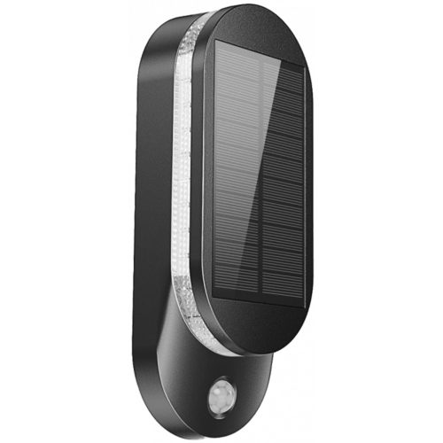 LED napelemes kerti lámpa homlokzati lámpatest mozgás- és szürkületérzékelő 4000K IP65