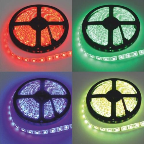 LED szalag SMD 5050 7.2W/m 30LED/m 12V Többszínű RGB IP20 5m Tekercs Ecolight
