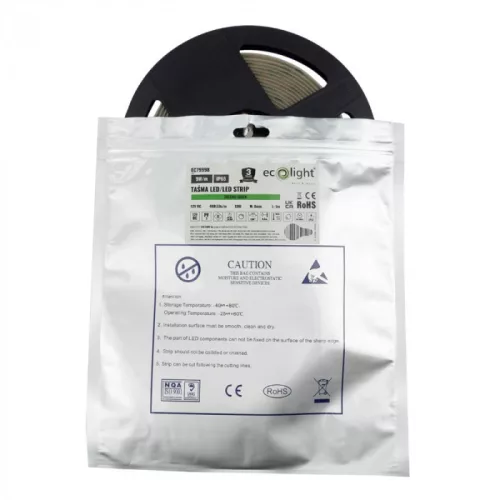 LED szalag COB 9W/m 480LED/m 12V zöld IP65 5m tekercs Ecolight