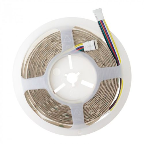 LED szalag SMD 5050 14.4W/m 60LED/m 12V 2700-6500K Többszínű RGB + változtatható CCT IP63 5m-es tekercs Ecolight