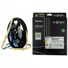   LED szalag COB 9W/m 1125lm/m 480LED/m 24V 6000K Hideg IP67 Tekercs 5m Ecolight