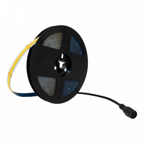 LED szalag COB 7W/m 630lm/m 320LED/m 24V 6000K Hidegfény IP20 5m-es tekercs + tápegység + Ecolight távirányító