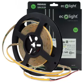   COB LED szalag 12W/m 1320lm/m 12V 3000K melegfehér IP67 tekercs 5m Ecolight