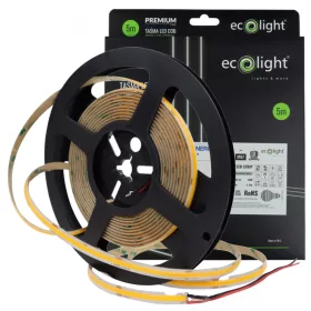  COB LED szalag 12W/m 1440lm/m 12V 4000K természetes fehér IP67 tekercs 5m Ecolight