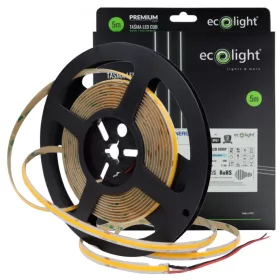   COB LED szalag 12W/m 1560lm/m 12V 6000K hidegfehér IP67 tekercs 5m Ecolight