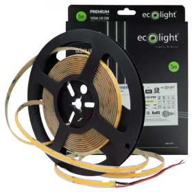   COB LED szalag 12W/m 1320lm/m 24V 3000K melegfehér IP67 tekercs 5m Ecolight