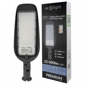   LED utcai lámpa 200W 22000lm 6500K Hidegfény IP65 110lm/W PREMIUM Ecolight