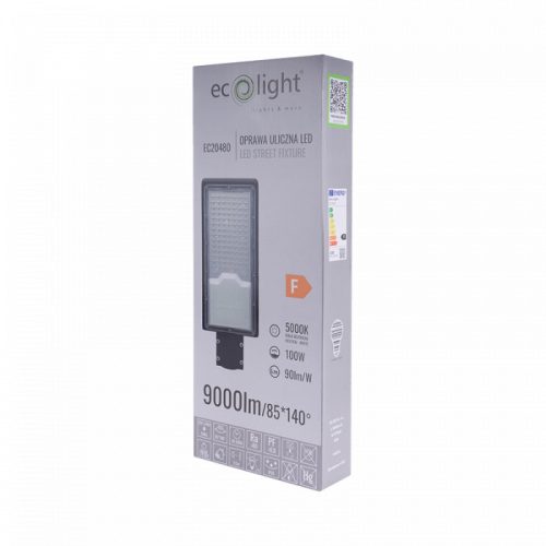 LED utcai lámpa 100W 9000lm 5000K Hidegfény IP65 ECONOMY Ecolight