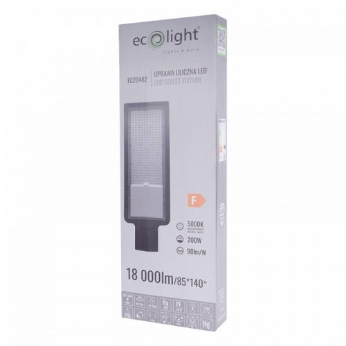 LED utcai lámpa 200W 18000lm 5000K Hidegfény IP65 ECONOMY Ecolight