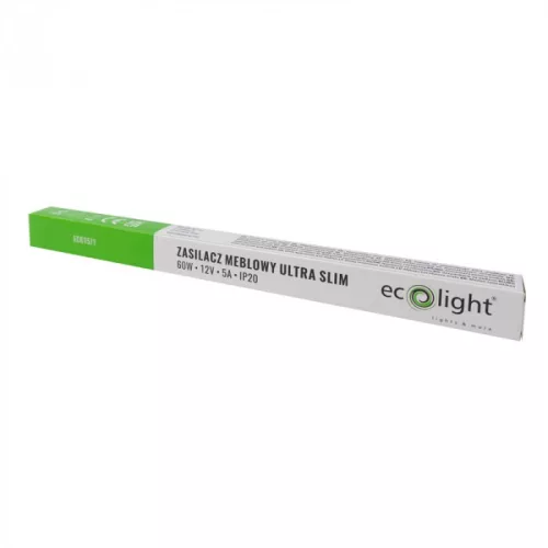 LED szalag tápegység Meblowy SLiM 60W 12V 5A Ecolight