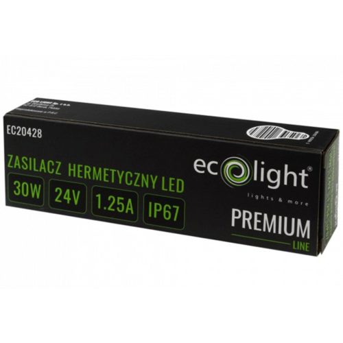 LED tápegység Hermetic IP67 30W 24V Premium Ecolight