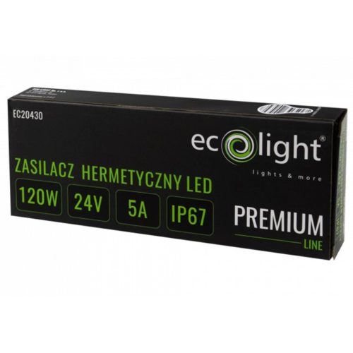 LED tápegység Hermetic IP67 120W 24V Premium Ecolight