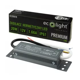 LED tápegység Hermetic IP67 20W 12V Premium Ecolight