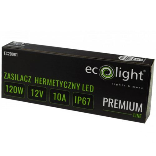 LED tápegység Hermetic IP67 120W 12V Premium Ecolight