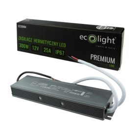 LED tápegység Hermetic IP67 300W 12V Premium Ecolight