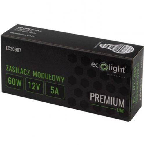 LED Slim Premium 60W 12V Ecolight moduláris tápegység