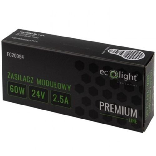 LED Slim Premium 60W 24V Ecolight moduláris tápegység
