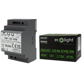 Tápegység LED DIN Rail Premium Line 12V 45W Ecolighthoz