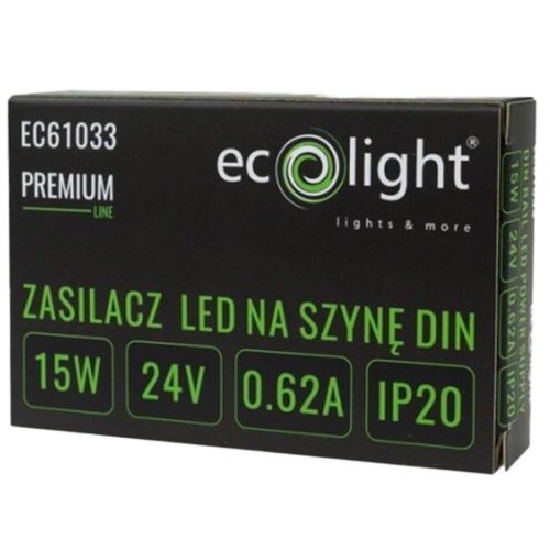 Tápegység LED DIN Rail Premium Line 15W 24V Ecolighthoz