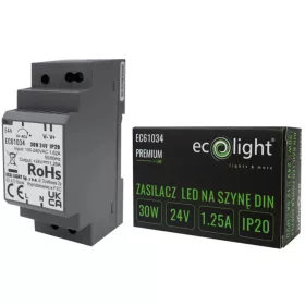 Tápegység LED DIN Rail Premium Line 30W 24V Ecolighthoz