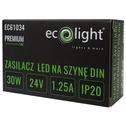 Tápegység LED DIN Rail Premium Line 30W 24V Ecolighthoz