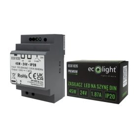Tápegység LED DIN Rail Premium Line 45W 24V Ecolighthoz