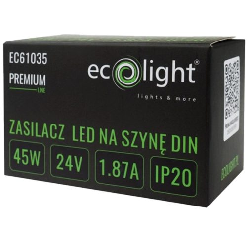 Tápegység LED DIN Rail Premium Line 45W 24V Ecolighthoz