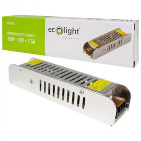   Moduláris tápegység LED szalagokhoz 60W 24V 2.5A IP20 SLIM Ecolight