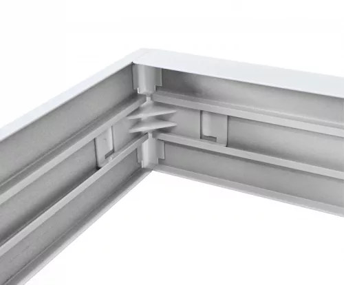 Felületre szerelhető bepattintható keret LED panelekhez 60x60 alumínium, magas, 70 mm, fehér, Ecolight