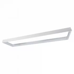   Felületre szerelhető bepattintható keret LED panelekhez 120x30 alumínium 58 mm fehér Ecolight
