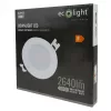 Süllyesztett mennyezeti LED panel lámpatest 24W 2640lm 4000K semleges fehér 120° kerek fehér Downlight Ecolight